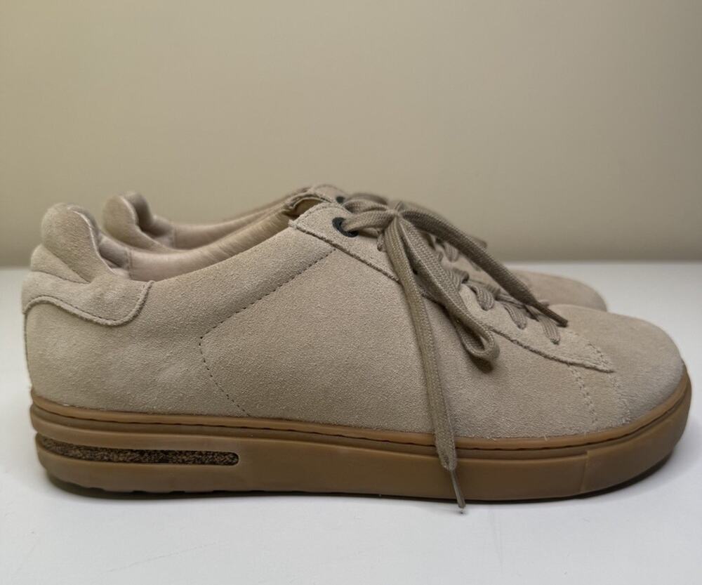 Birkenstock Bend Low Sneaker Womens EU 39 US 8-8.5 Sand Suede Low Lace Up Oxford